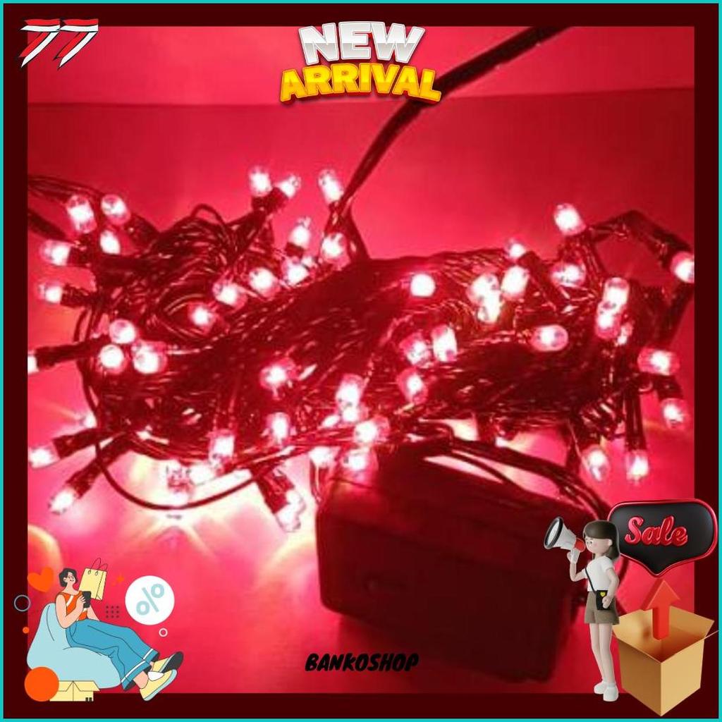 Yeraya Lampu Natal Rice 100 Led 4Meter Lampu Pohon Natal Panjang Lampu Led Hias Kamar Natal Lampu Tu