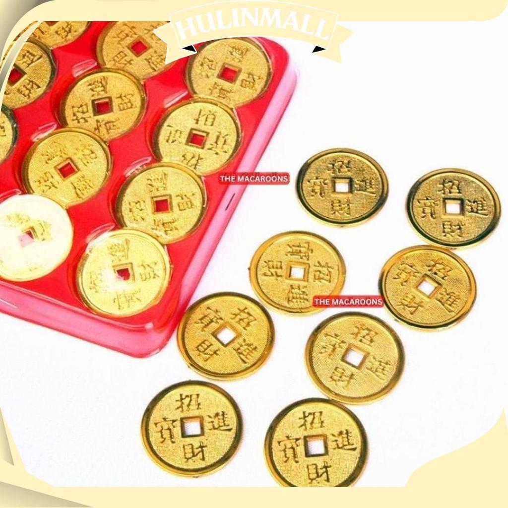 Dekorasi Hampers Imlek Koin Emas/ Hiasan Imlek Uang Gold Sincia Fu Uang Emas Logam Emas Tm Ori