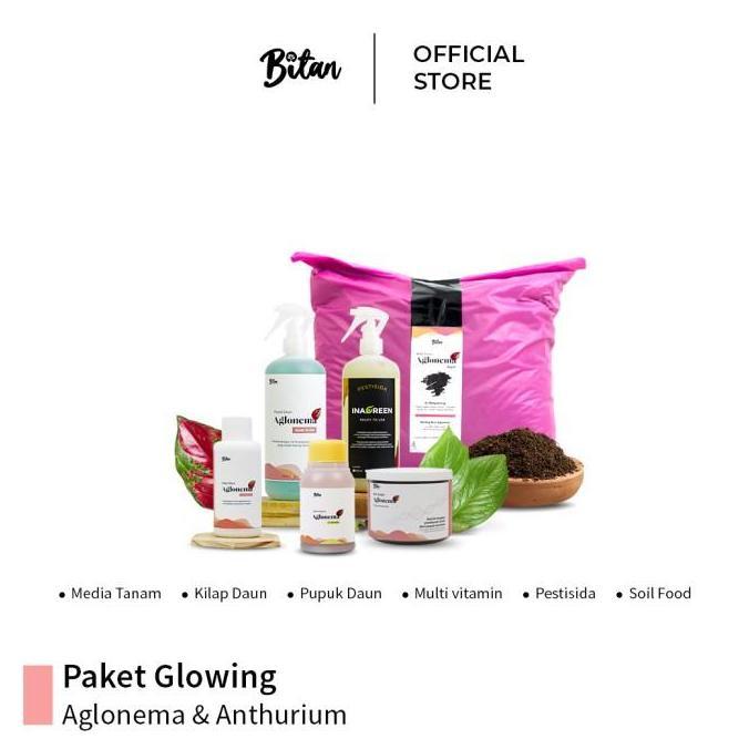 Promo Paket Glowing Aglonema dan anthurium pupuk kilap daun dan multivitamin COD