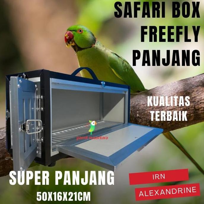 PROMO DISKON - Box ff Free Fly Safari Box Burung Parrot Panjang Alexandrine IRN