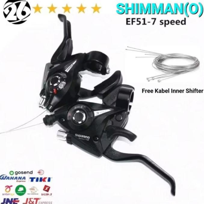 PROMO - Shifter Brake Set SHIMMANNO 3 x 7 Speed Operan Gigi Sepeda ST-EF 51 Shimmanno