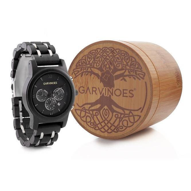 Garvinoes Eboni Series Jam Tangan Kayu Pria