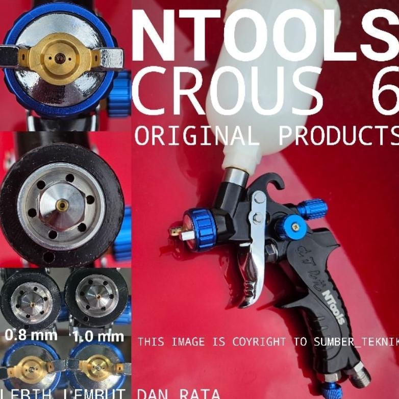 Spray Gun Ntools Crous 6 Black Blue HVLP