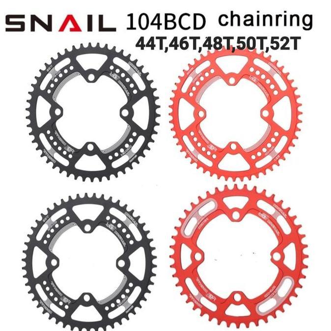 TERLARIS - Snail Chainring BCD 104mm  44T 46T 48T 50T 52T Chain ring BCD 104