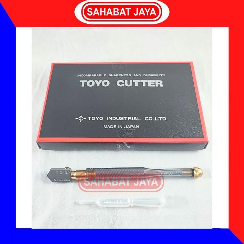 Pemotong Kaca Original Toyo TC 90 Asli Alat Pemotong Kaca Original Glass Cutter Pisau Kaca Terbaik