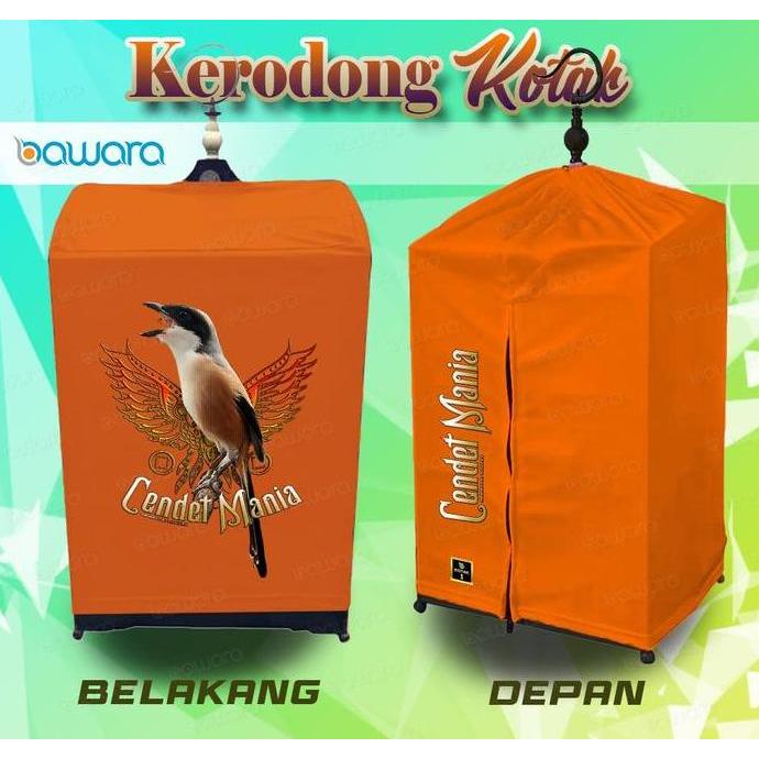 NEW - Bawara Kerodong Krodong Sangkar Burung Penutup Sangkar Kotak No 1, 2, 3 Gambar Cendet Bahan Si