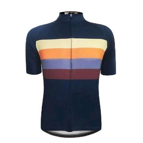 TERBARU - MV2 Cycling Jersey Vintage Stripes - Navy