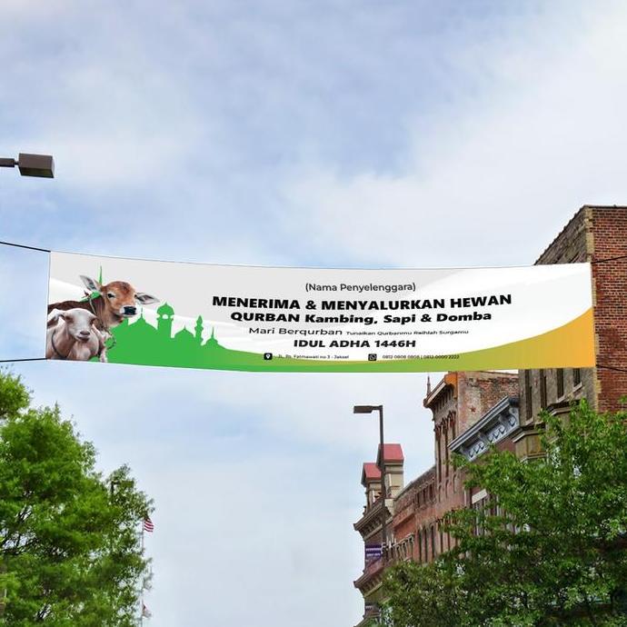 Diskon Spanduk Qurban / Cetak Spanduk Jual Hewan Qurban / Spanduk Banner / Spanduk Menerima Hewan Qu