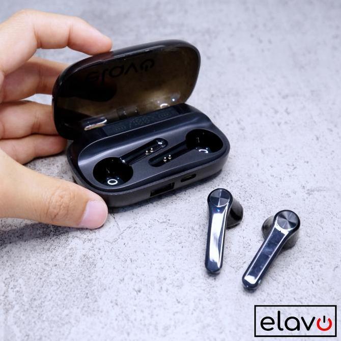TWS ELAVO Bluetooth Earphone 5.3 Sport Wireless not Kompatible untuk airpods