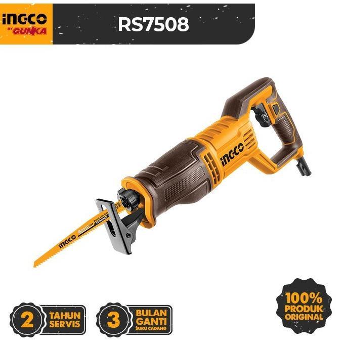 Mesin Reciprocating Saw Listrik INGCO RS7508 Gergaji Sabre Potong Besi Kayu Pipa