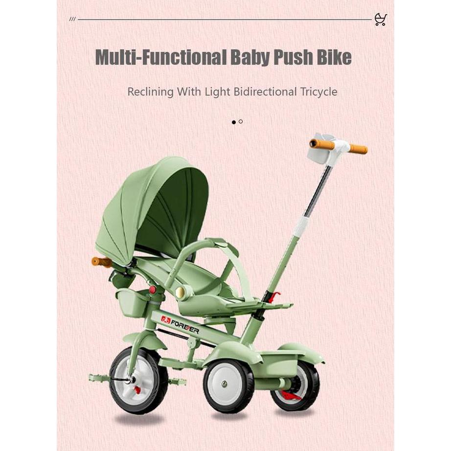 BabyJoy Kids Sepeda Roda Tiga Lipat Multifungsi Sepeda Anak Laki Laki Tricycle Exotic