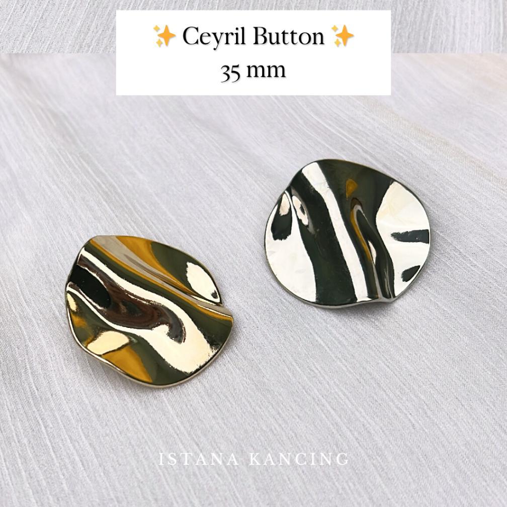 Rosegold - Kancing Mewah Ceyril Button | Aksesoris Kancing Besar 35Mm Unik Fancy Blazer Blouse Jas M