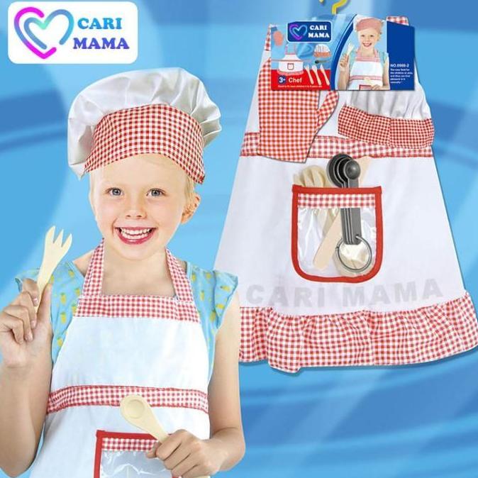 Mainan Edukasi Anak Kostum Koki Anak Juru Masak Baju Chef Anak