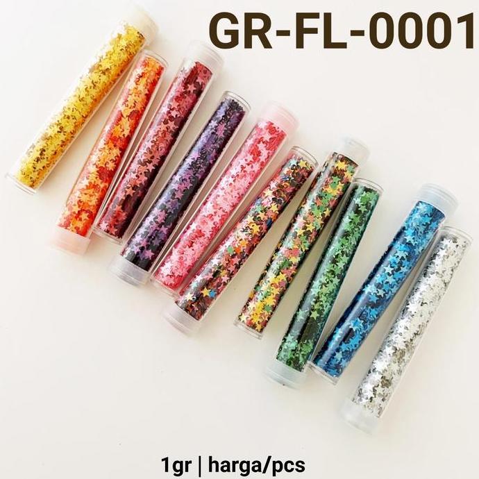 Terjangkau Gr-Fl-0001 Sprinkles Glitter Borci Kertas Emas Bintang Edible Import