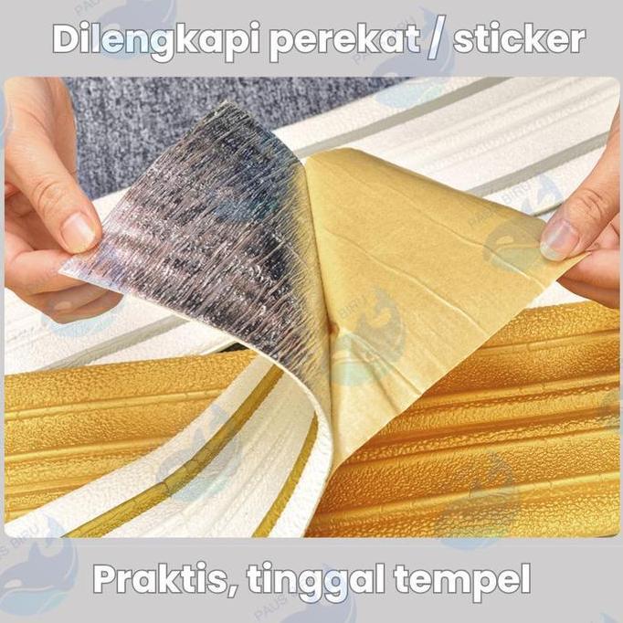Promo Paus Biru - List Foam Wallpaper Wall Border List Foam 3D List Dinding 2.3 Meter Wall Border Un