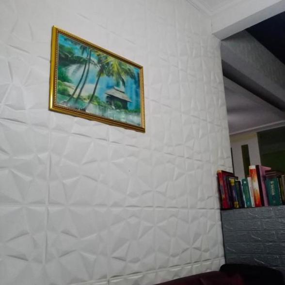 Promo wallpaper foam stiker wall sticker panel 3D 70x70 cm tebal 7,5mm Pvc COD