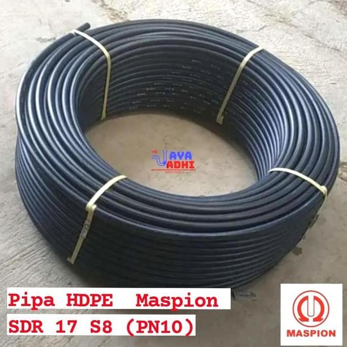 Pipa HDPE 3/4" ROLL - Maspion PN10 25mm Saluran Air Bersih PDAM Selang Hitam Irigasi