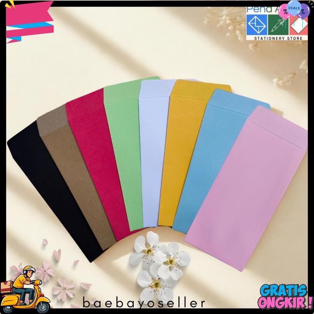 Diskon Kemerdekaan Isi 10 Amplop Panjang / Angpau Warna Amplop Uang / Amplop Lebaran / Amplop Imlek 