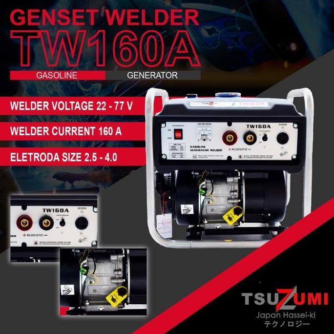 Terjangkau Genset Las Bensin Tsuzumi Tw160A 160 Amper 1000 Watt