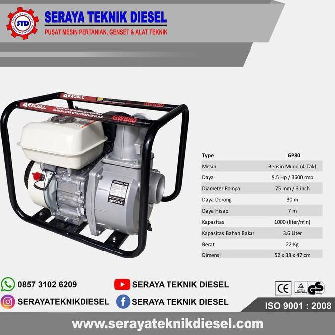 POMPA ALKON HONDA EXCEL ORIGINAL / POMPA AIR SAWAH BENSIN HONDA