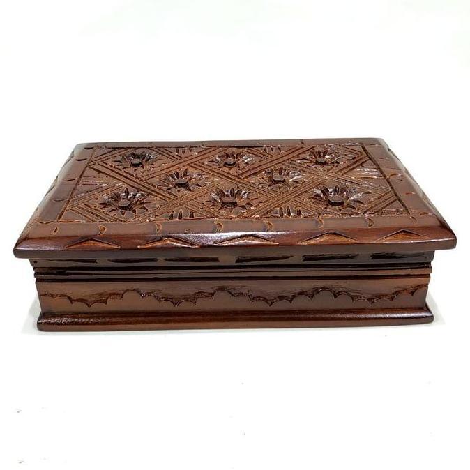 Kotak Box Peti Kayu Jati Ukir an Klasik Tempat Perhiasan TKP
