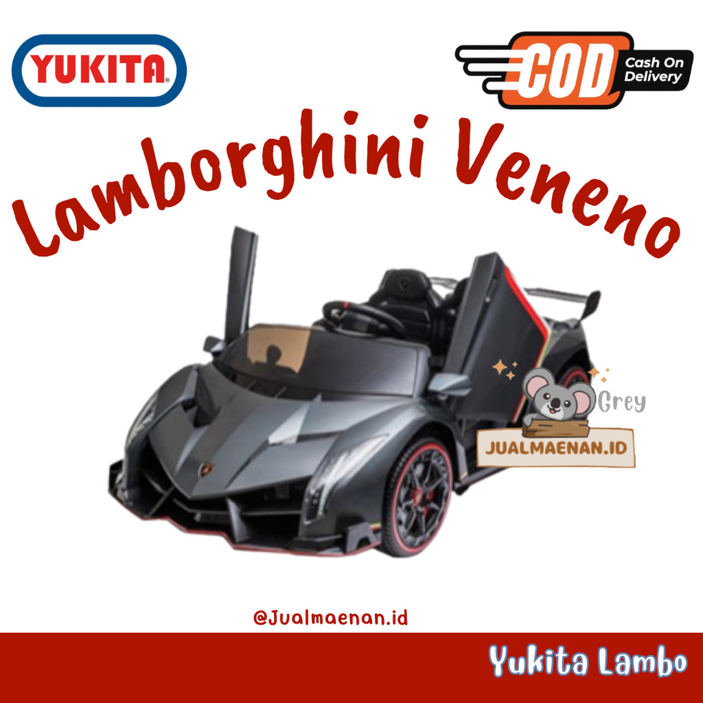 Mainan Anak Mobilan Aki Yukita Lamborghini Veneno Mobilan Aki Remote Control