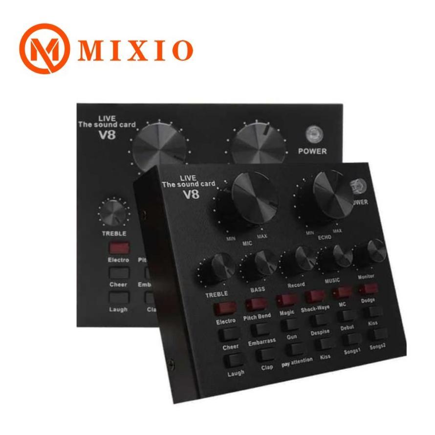 MIXIO Sound Card V8 Mixer Sound Card V8 Mixer Audio USB External