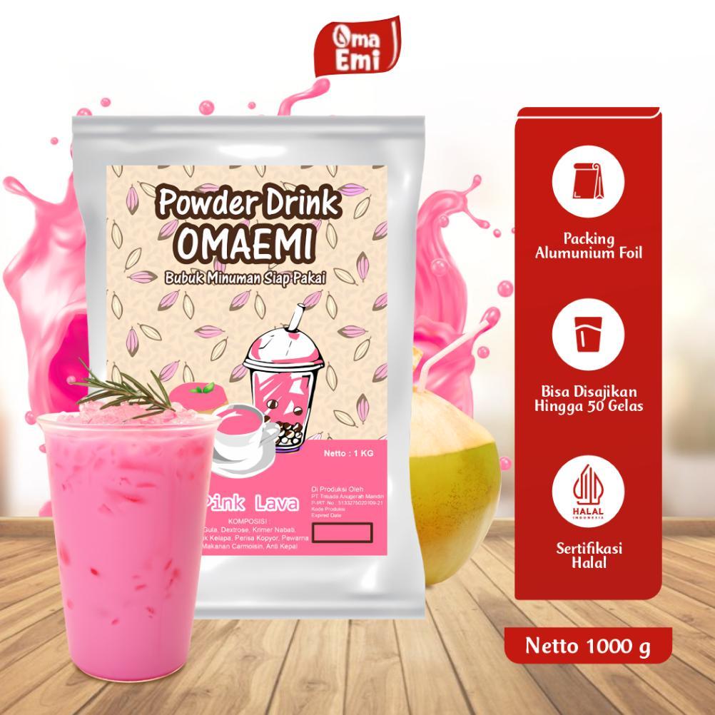 adibyanss - bubuk minuman pink lava 1kg | powder premium halal & bpom