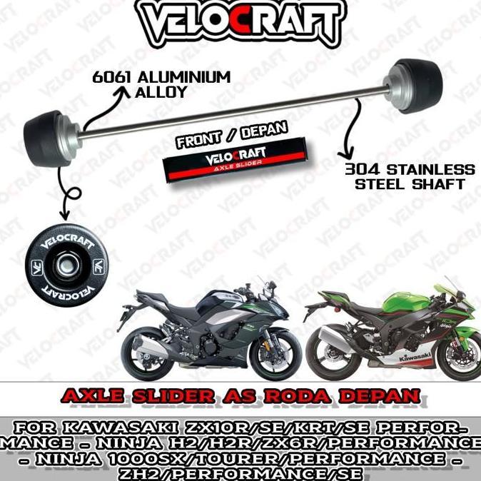 Axle Slider Velocraft As Roda Front / Depan K003 Kawasaki ZX-10R SE KRT SE Performance ZX-10RR Perfo