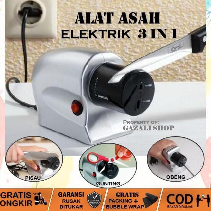 Asah gunting listrik Electric knife sharpener 2 in 1