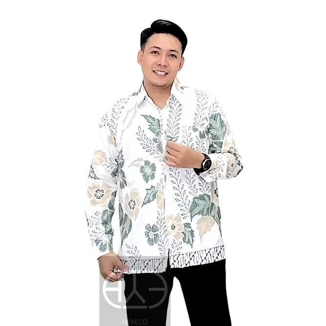Super Jumbo Tunik | Batik Couple Cantik Kekinian Bunga Muslim | Kemeja Lengan Panjang Katun | Atasan