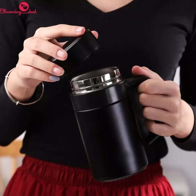 Tumbler Coffee Mug Coffee Tea Cup Stainless Steel 400Ml Hn22 Cangkir