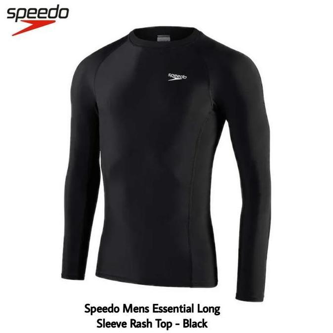 Baju Renang Pria Dewasa Speedo Original - Long Sleeve Rash Top - Black