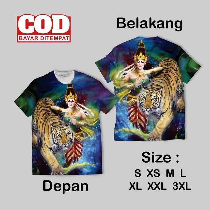 Kaos Fullprint Gambar Mystical Keren | Kaos AOP Nyi Roro Kidul Depan Belakang
