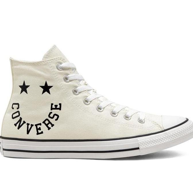 Sepatu Sneakers Pria Converse CT AS High Smile Egret Black 167067C