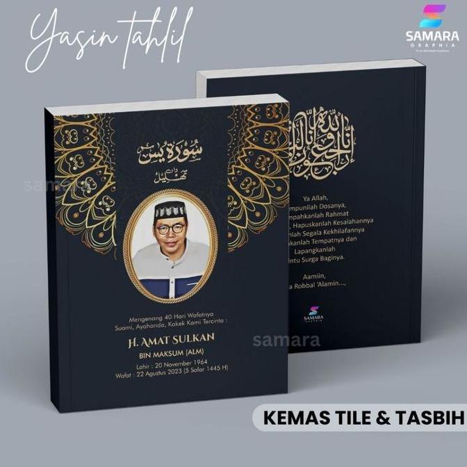 10 pcs Buku Yasin dan Tahlil softcover custom lengkap foto doa almarhum mawar 2 Quran