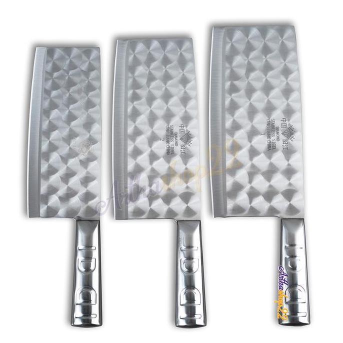 Golok Daging Diamond Stainless Steel Dapur Potong Cincang