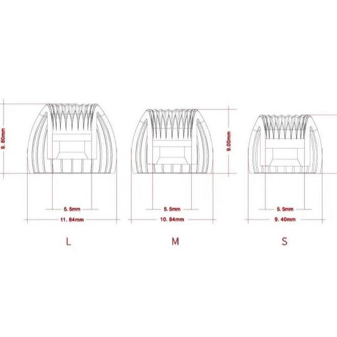 MOONDROP Spring Tips Silicone Soft Comfortable Eartips Earpiece
