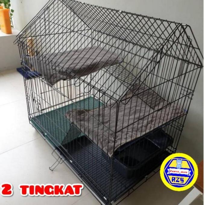 kandang kucing tingkat 2 Termurah