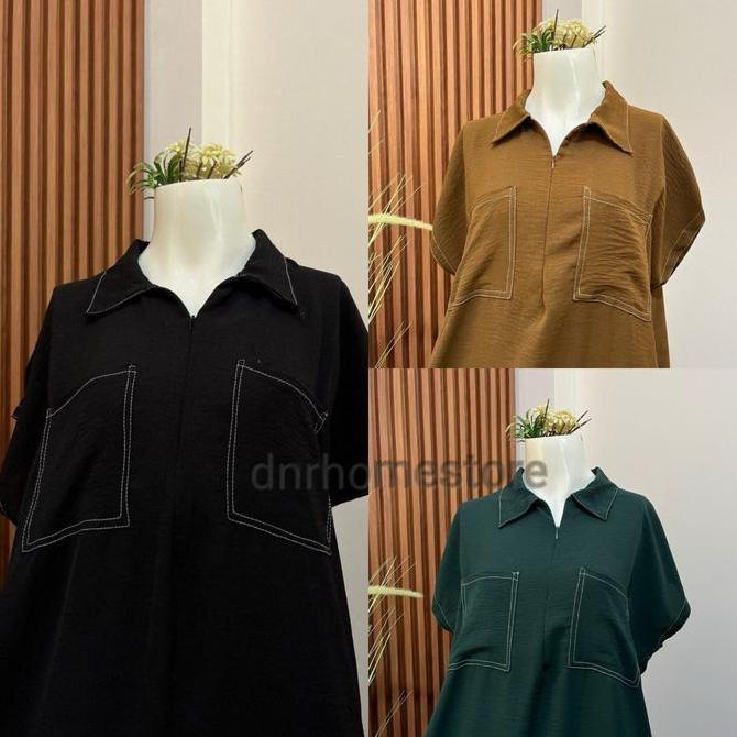 Paket Usaha Isi 3Pcs Nikita Long Classic Daster Busui Sematakaki Crinkle