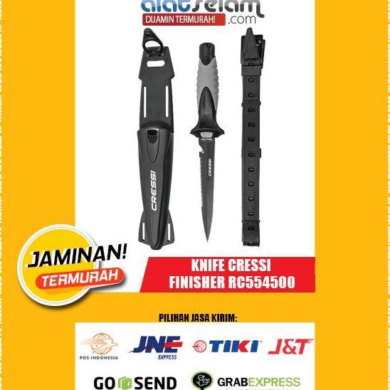 Knife Cressi Finisher / Pisau Selam / Pisau Scuba Diving Anti Karat