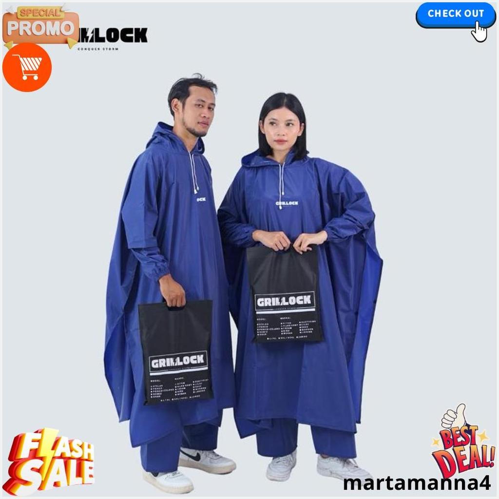 Jas Hujan Ponco Jumbo Tebal Kuat Raincoat Kelalawar Pria Wanita Pink Sage Ungu Ori Grimlock Terlaris