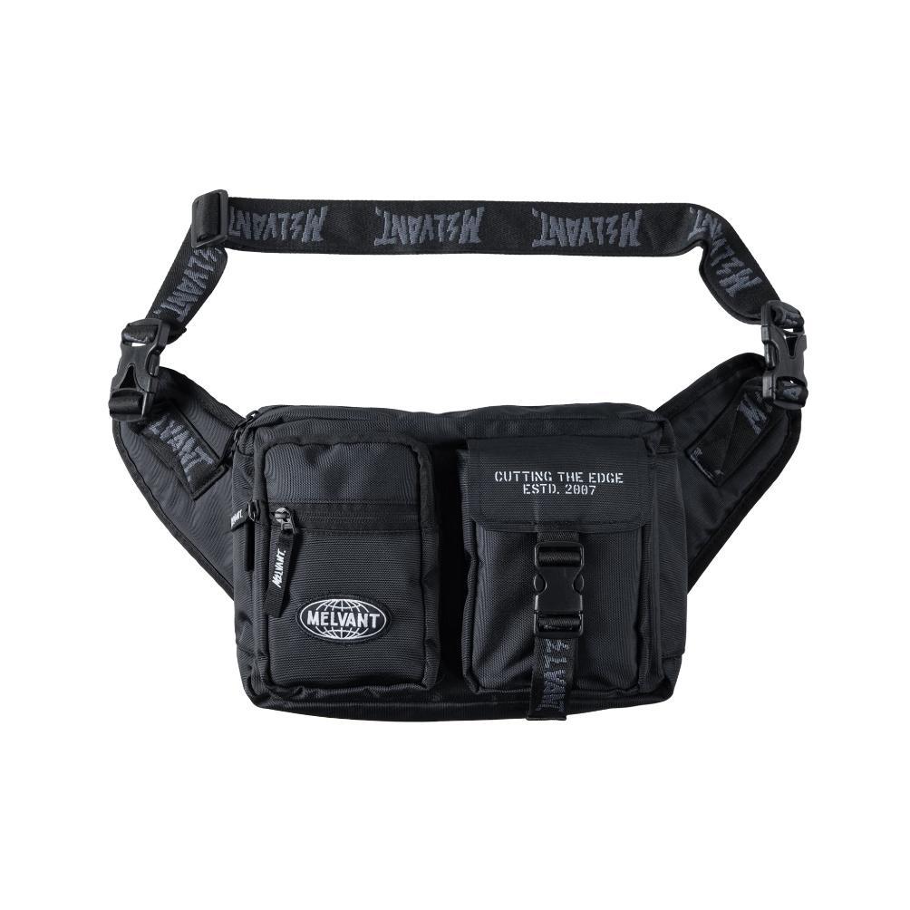 Melvant - MFP Joel Black Fanny Pack | Tas Slingbag Hitam Pria