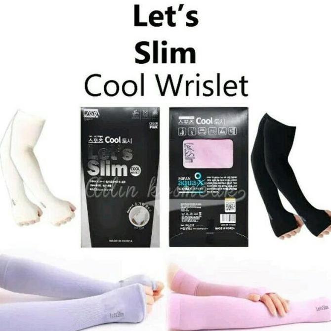 Manset Tangan Let's Slim Cool Wrislet Ice Skin Aqua X