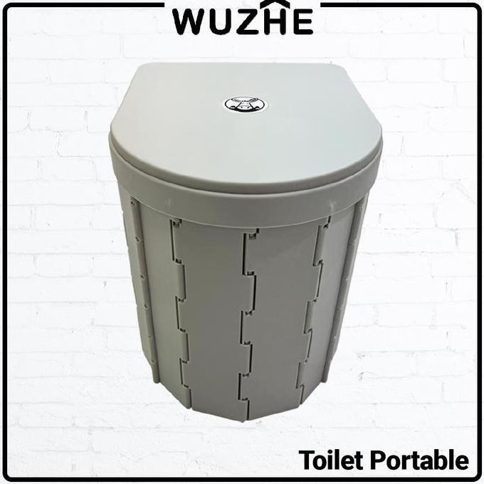 Portable Toilet for Camping Toilet Lipat dengan Tutup, Toilet Mobil Porta Potty Tahan Air Toilet Emb