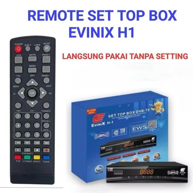remote set top box EVINIX H1 remot stb evinix h1 DVB-T2 Dus biru