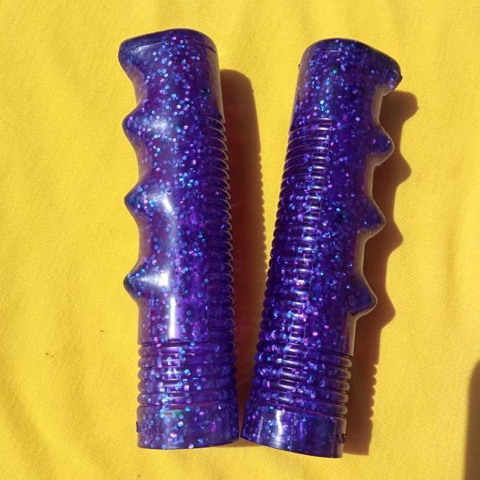 Handgrip Sepeda Lowrider Ungu Glitter