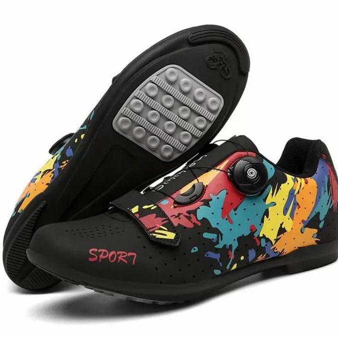 Speed Sepatu Sepeda Non Cleat Sepatu Gowes Non Cleat Graffiti Black
