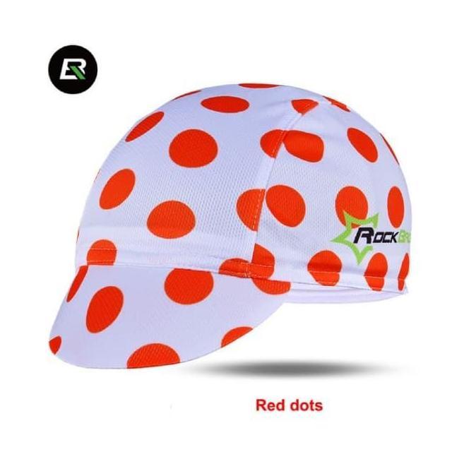 Topi Sepeda Import Rockbros Cycling Caps MTB Sepeda Lipat Red Dots