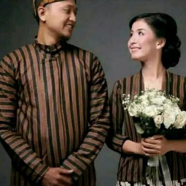 Baju Surjan Lurik Pria Dankebaya Lurik Wanita Dewasa Seragaman Couple/Baju Adat Jawa Tradisional Pas